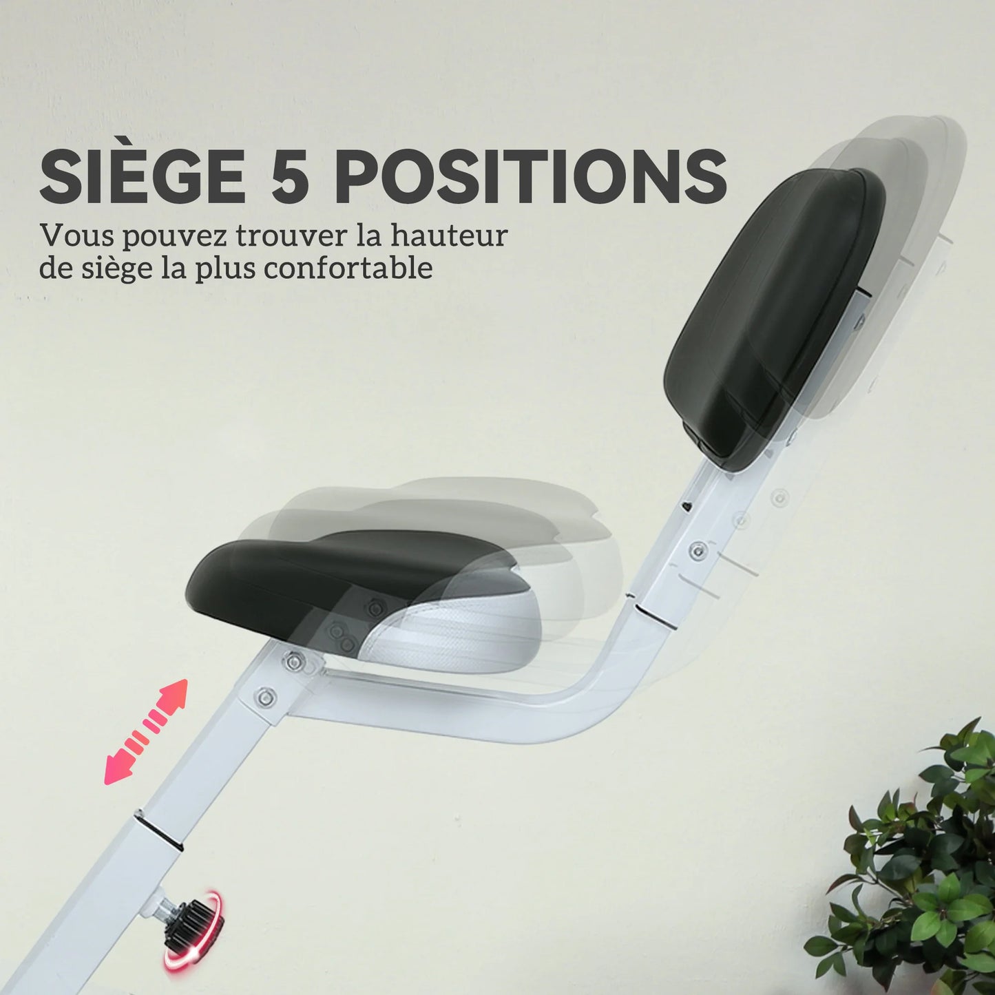 Folding Apartment Bike-Collaboration Aosom.Fr X Ffhandball - 8 Levels of Magnetic Resistance with Back Seat
