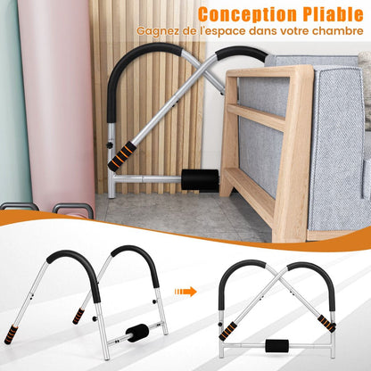 Entraîneur De Fitness AB Machine Abdominale Pliable Avec Soutien Rembourré Pour Tête/Cou Redressements Assis Noir/Argent