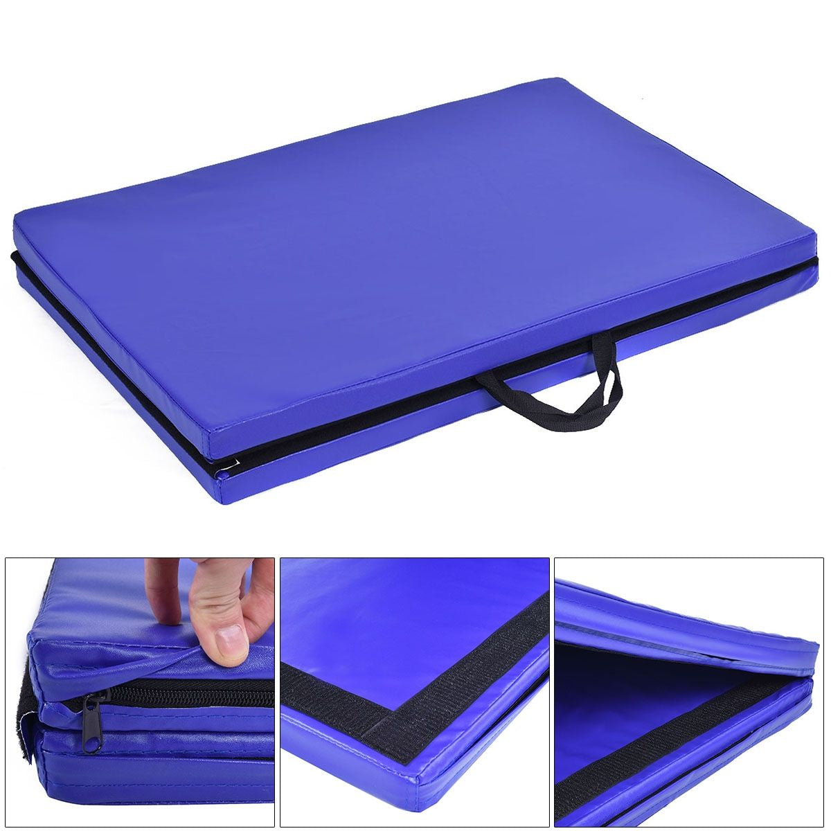 Tapis De Sol Gymnastique Tapis De Yoga Natte De Gym Matelas Fitness Pliable Portable Violet/Bleu