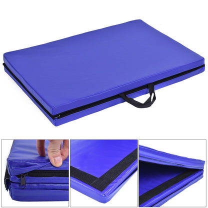 Tapis De Sol Gymnastique Tapis De Yoga Natte De Gym Matelas Fitness Pliable Portable Violet/Bleu