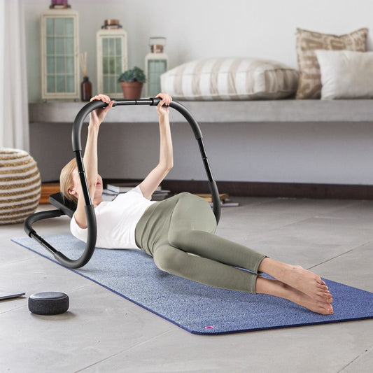 Appareil Abdominaux À Bascule Avec Appuie-Tête Rembourré Ergonomique Et Portable Pour Entraînement De Musculation À Domicile Blanc/Noir
