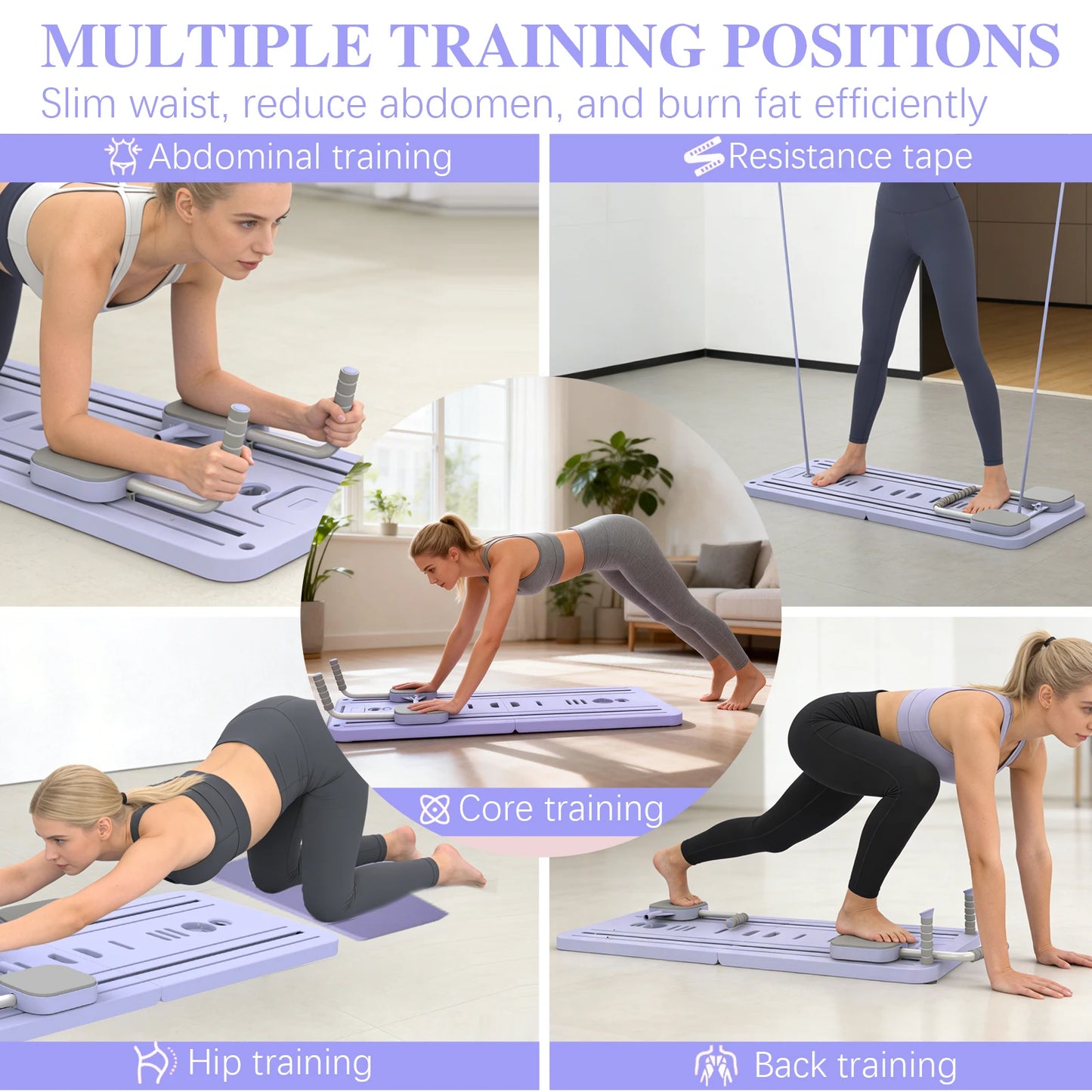 Planche Reformer Pliable À Rebond — Pilates, Gainage Et Mobilité