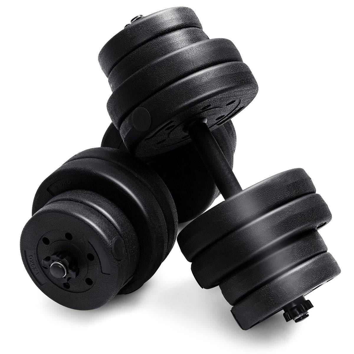 Haltères Pour Musculation 2 En 1 Disques Poids Ajustable 30KG Poignée Confortable, Pour Fitness Musculation Entraînement