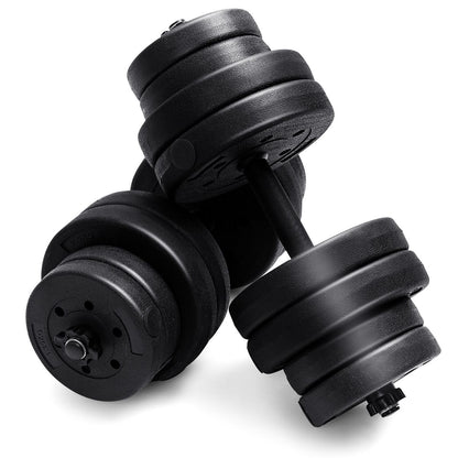 Haltères Pour Musculation 2 En 1 Disques Poids Ajustable 30KG Poignée Confortable, Pour Fitness Musculation Entraînement