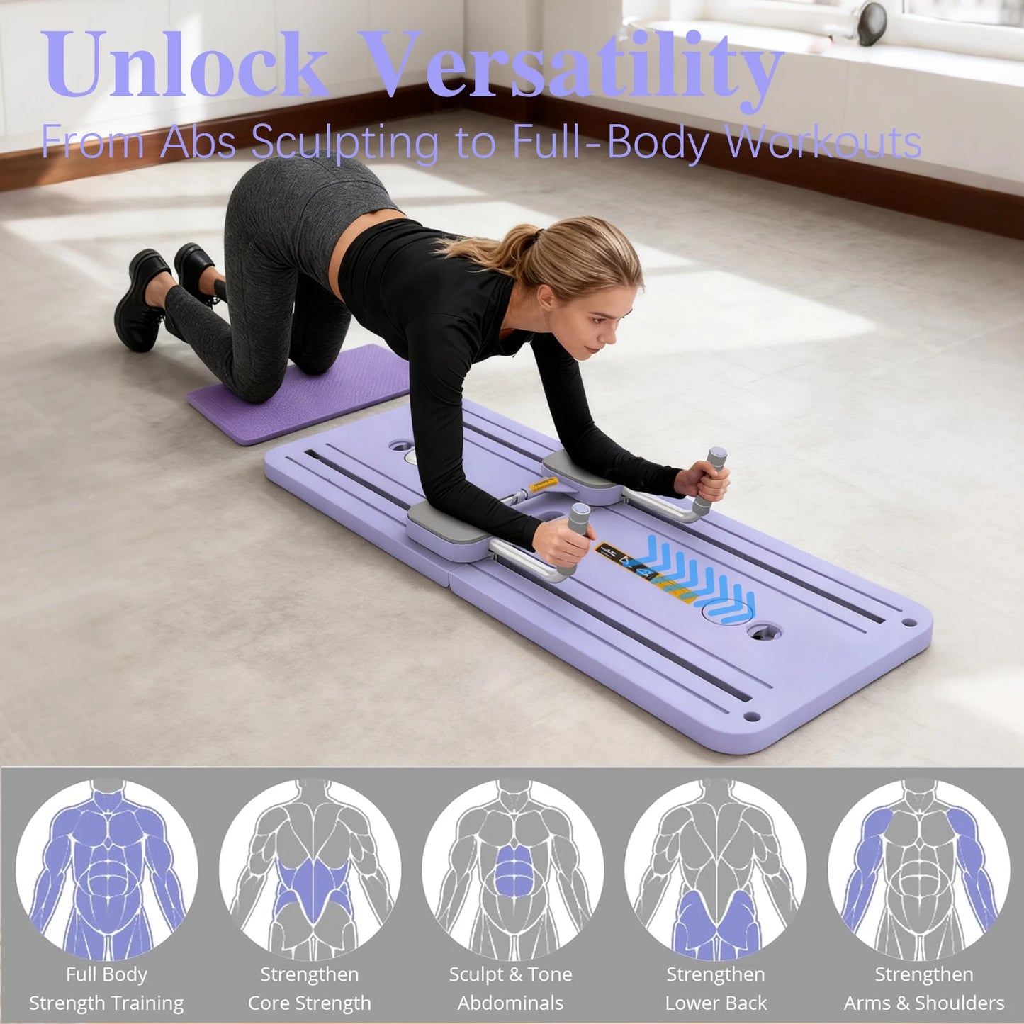 Planche De Pilates Pliable VOLTA — Gainage, Pompes Et Renforcement Du Tronc