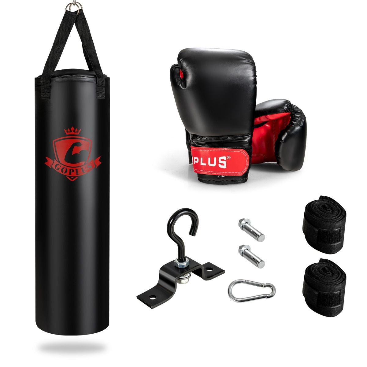 Sac De Frappe Lourd 100X30Cm 28,5 Kg Sac De Boxe Suspendus Pour Adulte Avec Gants De Boxes Suspension Support