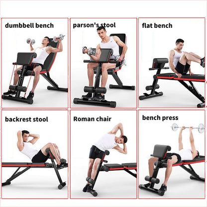 Banc De Musculation 6 En 1 — Entraînement Complet À Domicile