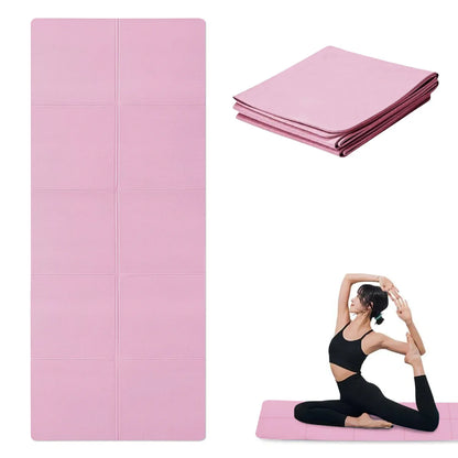 Pink Foldable Yoga Mat Eco Friendly EVA Folding Travel Fitness Exercise Mat 3/4/6Mm Thicknesses for Yoga Pilates Workouts