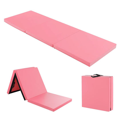 Tapis De Gymnastique Pliable En 3 Parties Antidérapant Avec 2 Poignées Tapis De Chute De Yoga 10 Couleurs Au Choix