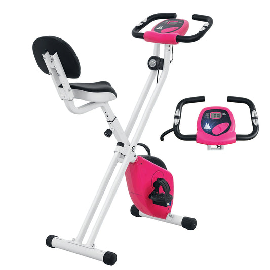 Folding Apartment Bike-Collaboration Aosom.Fr X Ffhandball - 8 Levels of Magnetic Resistance with Back Seat