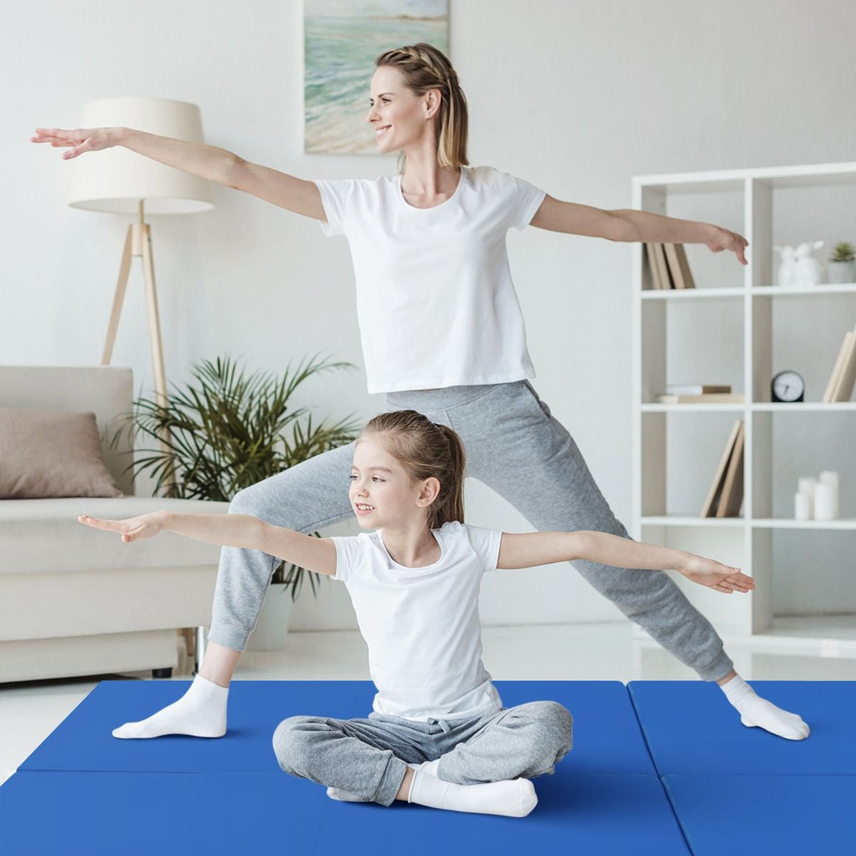 Tapis De Gymnastique Pliable En 3 Parties Antidérapant Avec 2 Poignées Tapis De Chute De Yoga 10 Couleurs Au Choix