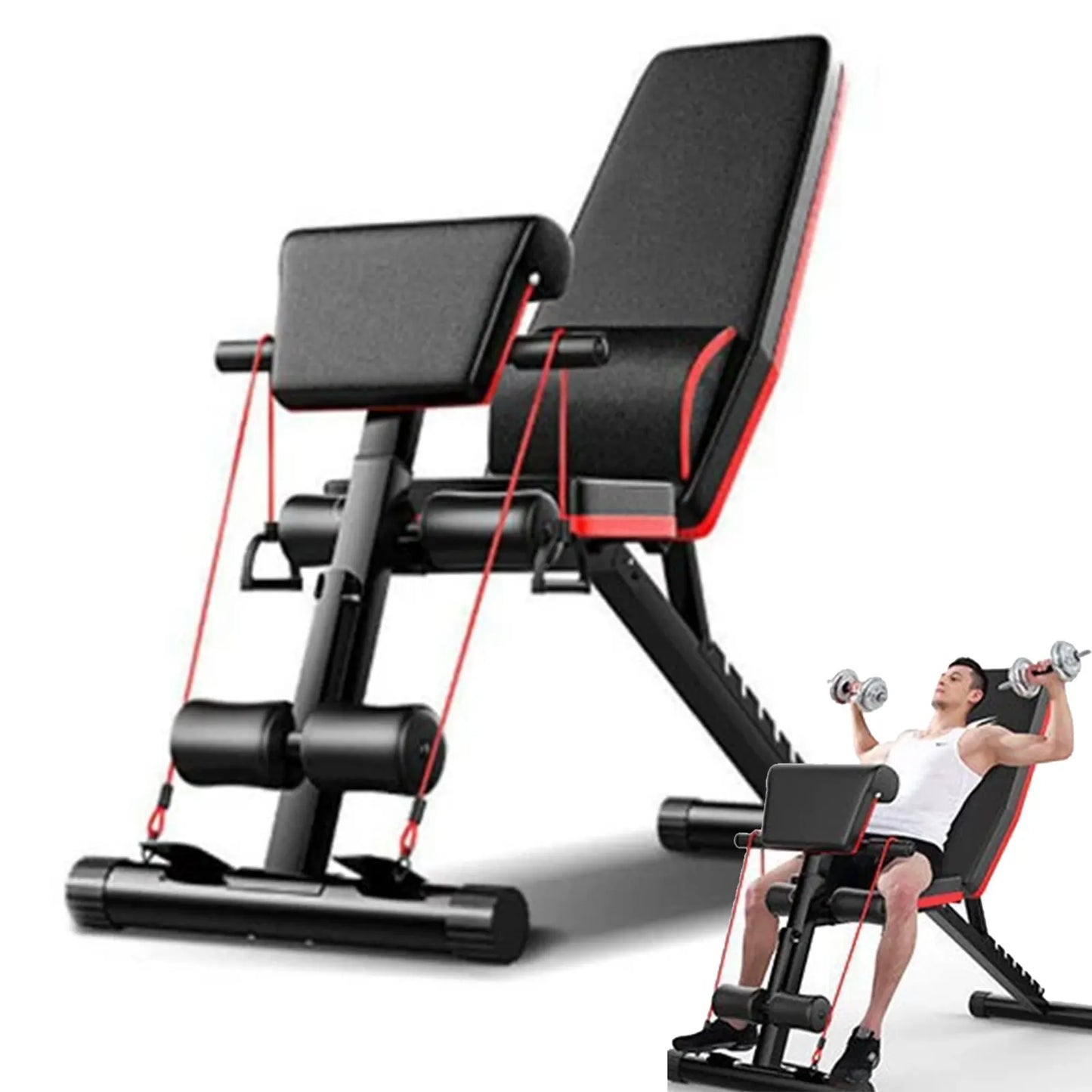 Banc De Musculation Pliable — Dossier Réglable 7 Positions