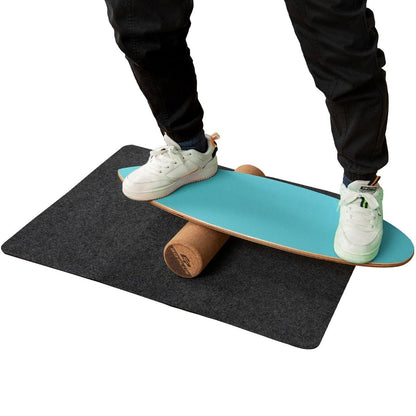 Planche D’Entraînement Pour L’Équilibre Avec Rouleau Et Tapis Antidérapant Pour Skateboard Hockey Snowboard 8 Couleurs Au Choix