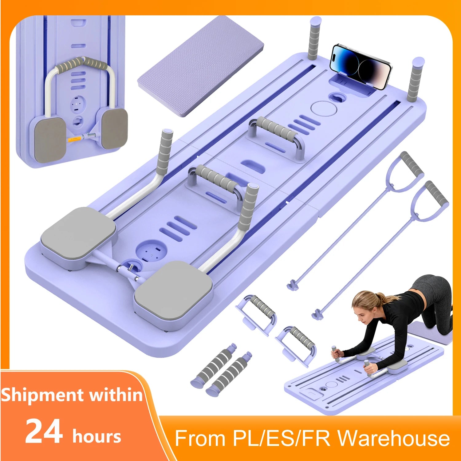 Planche Reformer Pliable À Rebond — Pilates, Gainage Et Mobilité