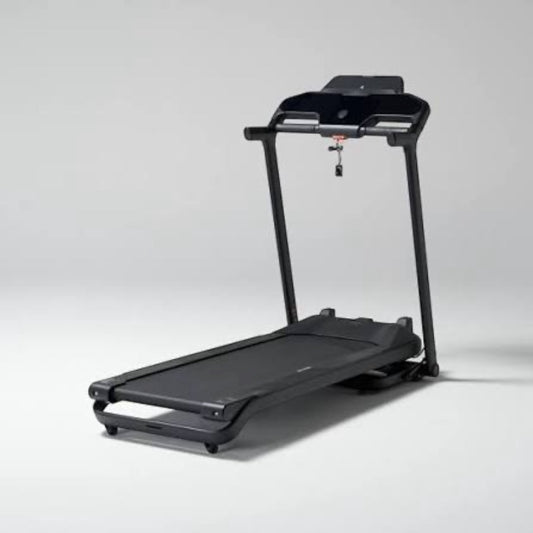 Tapis de course électrique Alvore pliable — vue de face 3/4