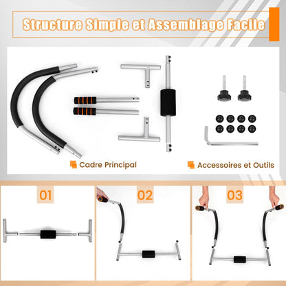 Entraîneur De Fitness AB Machine Abdominale Pliable Avec Soutien Rembourré Pour Tête/Cou Redressements Assis Noir/Argent