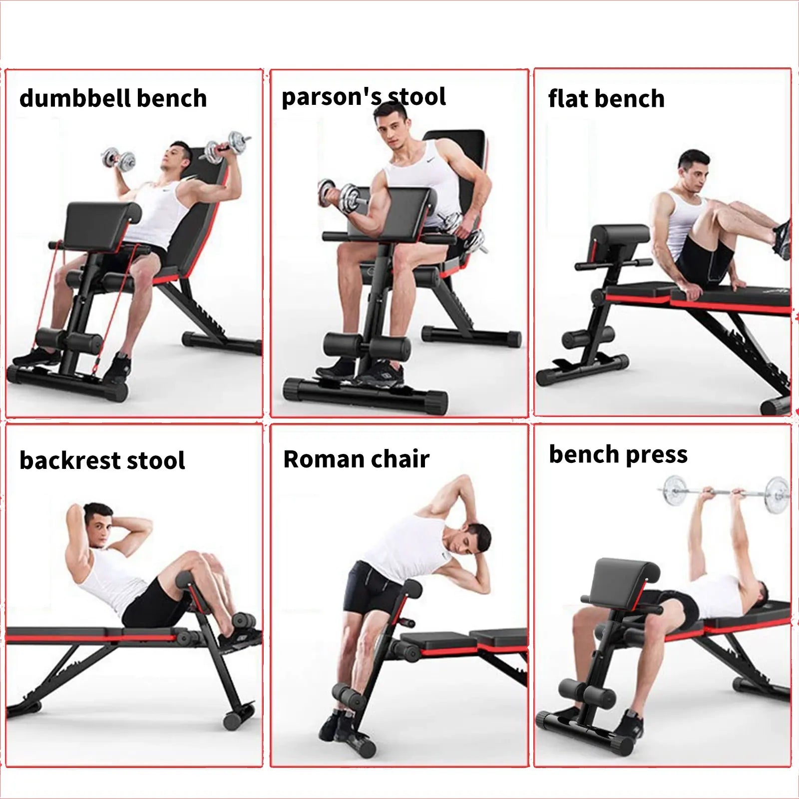 Banc De Musculation Pliable — Dossier Réglable 7 Positions