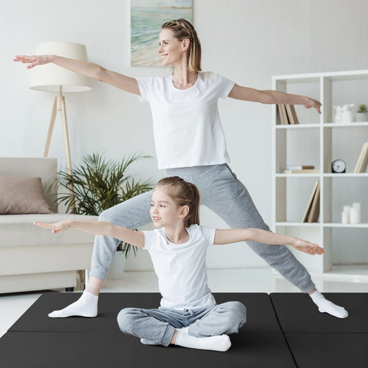 Tapis De Gymnastique Pliable En 3 Parties Antidérapant Avec 2 Poignées Tapis De Chute De Yoga 10 Couleurs Au Choix