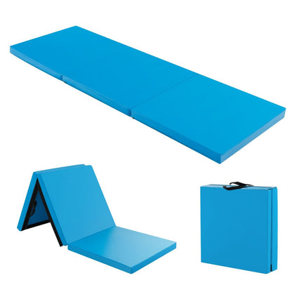 Tapis De Gymnastique Pliable En 3 Parties Antidérapant Avec 2 Poignées Tapis De Chute De Yoga 10 Couleurs Au Choix