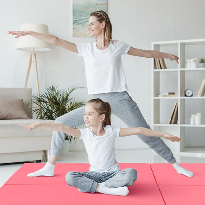 Tapis De Gymnastique Pliable En 3 Parties Antidérapant Avec 2 Poignées Tapis De Chute De Yoga 10 Couleurs Au Choix