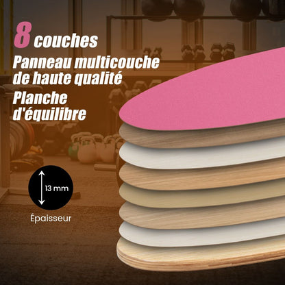 Planche D’Entraînement Pour L’Équilibre Avec Rouleau Et Tapis Antidérapant Pour Skateboard Hockey Snowboard 8 Couleurs Au Choix