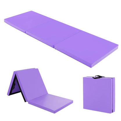 Tapis De Gymnastique Pliable En 3 Parties Antidérapant Avec 2 Poignées Tapis De Chute De Yoga 10 Couleurs Au Choix