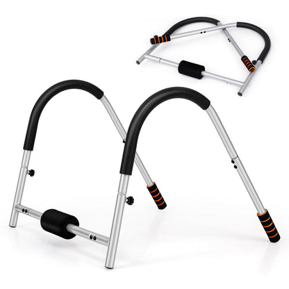 Entraîneur De Fitness AB Machine Abdominale Pliable Avec Soutien Rembourré Pour Tête/Cou Redressements Assis Noir/Argent