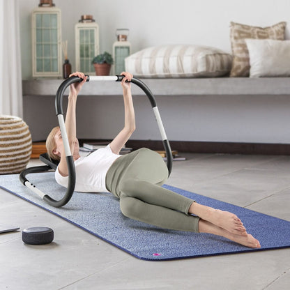 Appareil Abdominaux À Bascule Avec Appuie-Tête Rembourré Ergonomique Et Portable Pour Entraînement De Musculation À Domicile Blanc/Noir