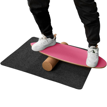 Planche D’Entraînement Pour L’Équilibre Avec Rouleau Et Tapis Antidérapant Pour Skateboard Hockey Snowboard 8 Couleurs Au Choix