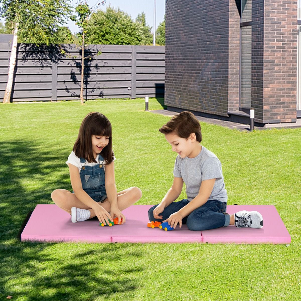 Tapis De Gymnastique Pliable En 3 Parties Antidérapant Avec 2 Poignées Tapis De Chute De Yoga 10 Couleurs Au Choix