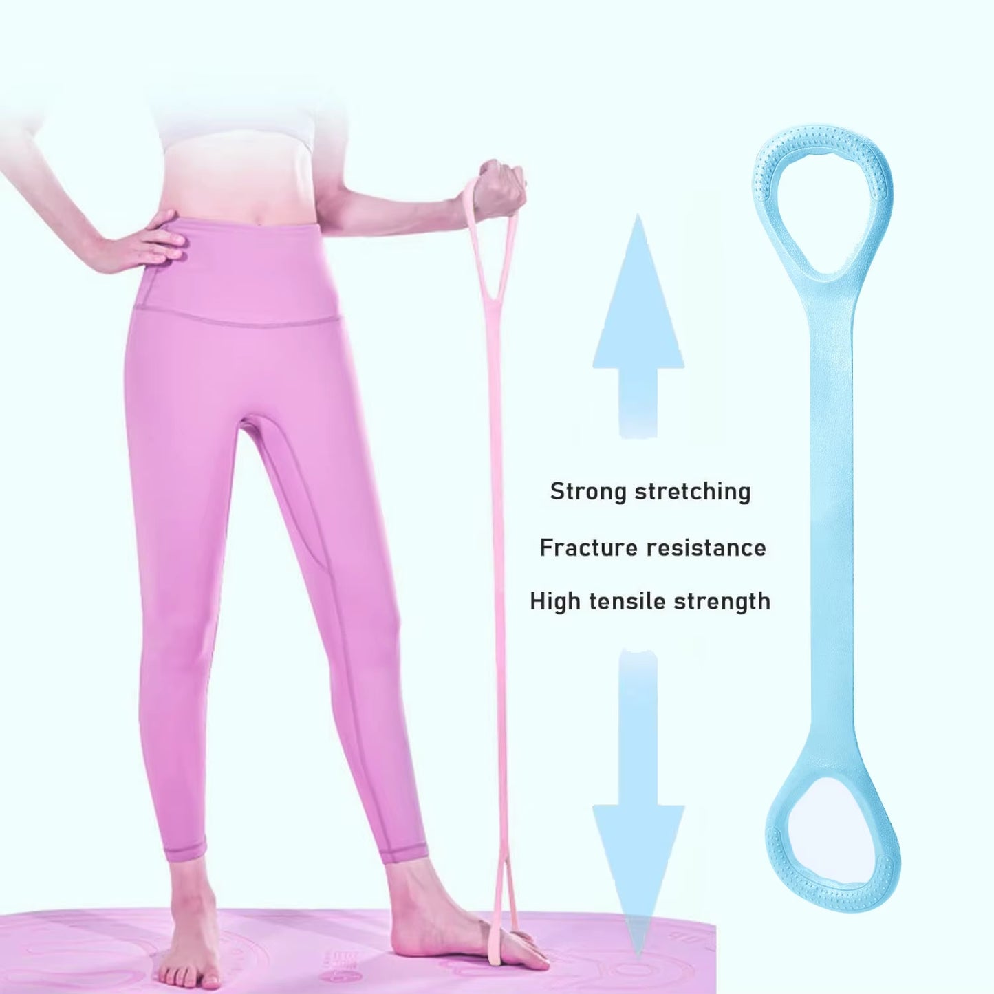 8 Fitness Workout Resistance Band Arm Back Shoulder Exercise Elastic Training Band Yoga Pilates Equipment