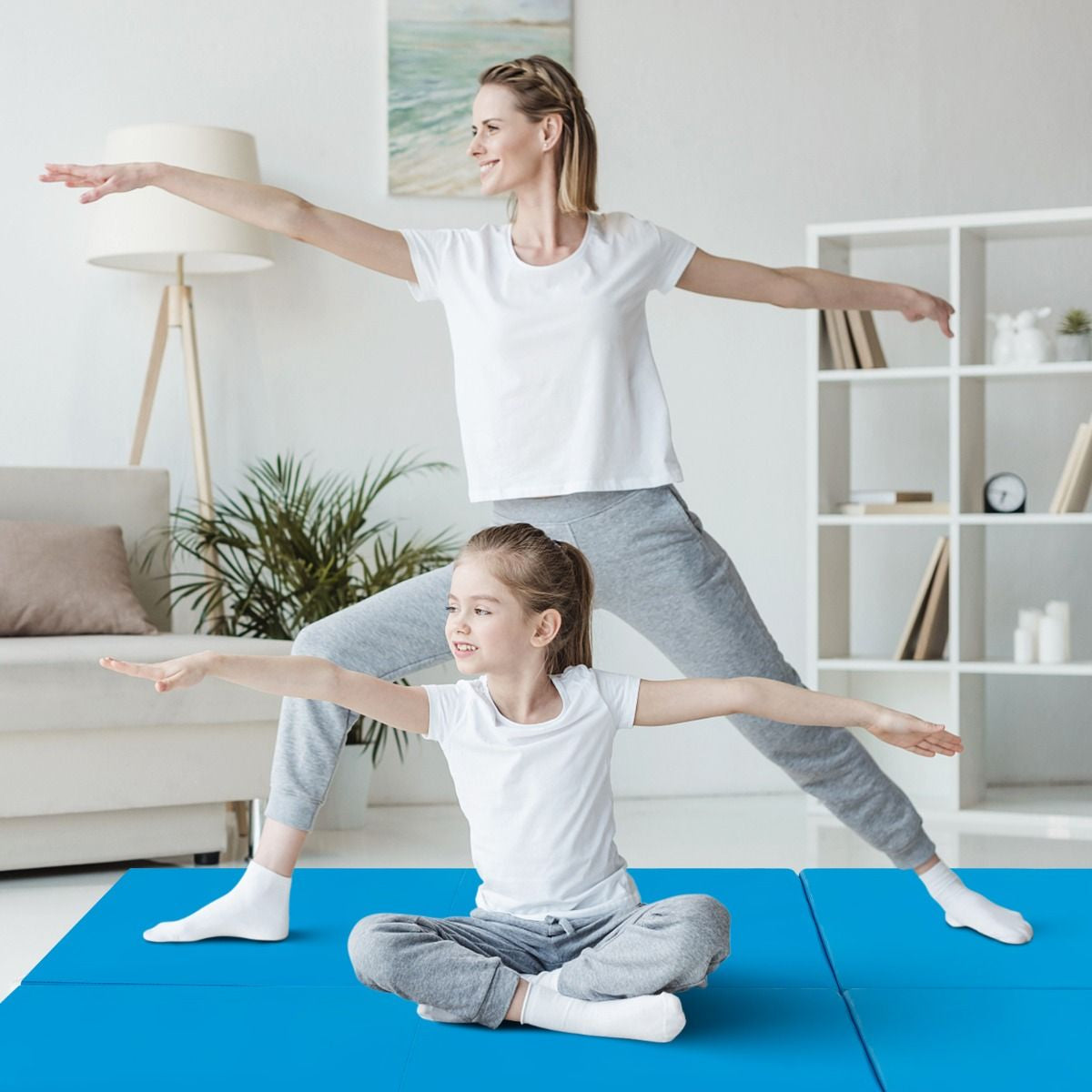 Tapis De Gymnastique Pliable En 3 Parties Antidérapant Avec 2 Poignées Tapis De Chute De Yoga 10 Couleurs Au Choix