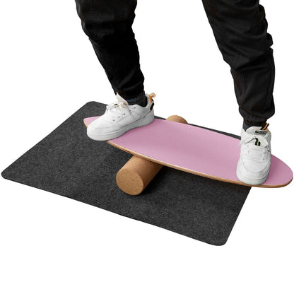 Planche D’Entraînement Pour L’Équilibre Avec Rouleau Et Tapis Antidérapant Pour Skateboard Hockey Snowboard 8 Couleurs Au Choix