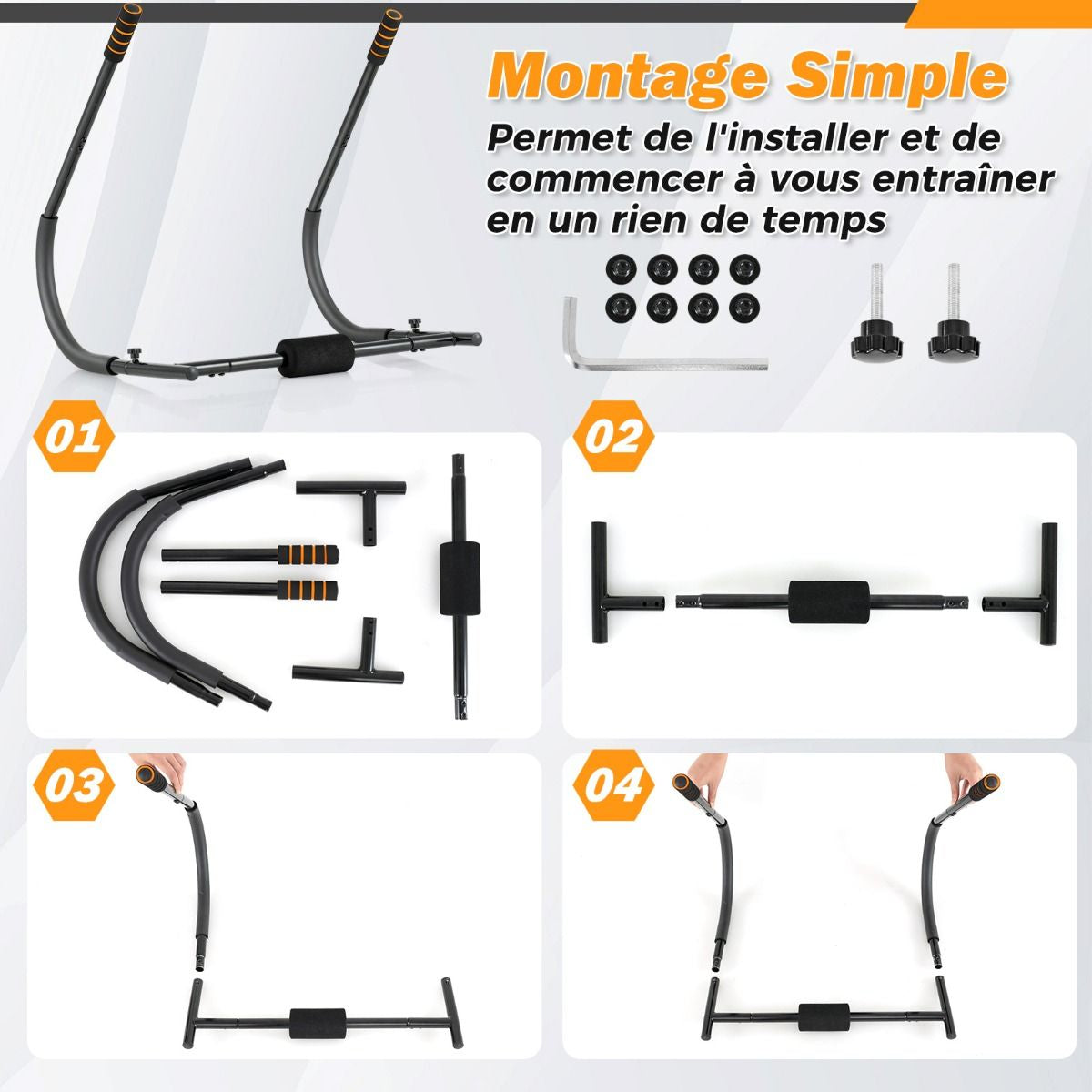 Entraîneur De Fitness AB Machine Abdominale Pliable Avec Soutien Rembourré Pour Tête/Cou Redressements Assis Noir/Argent